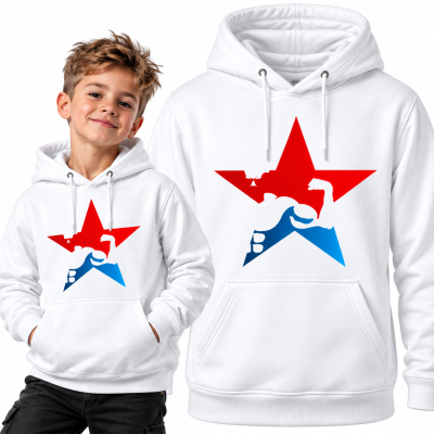 BLUZA Z KAPTUREM  ŚWIĄTECZNA GYM STAR 1